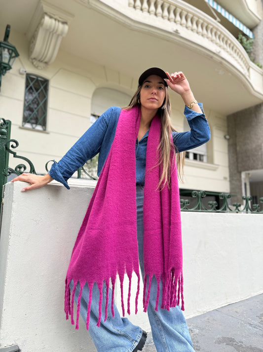 Bufandón fucsia